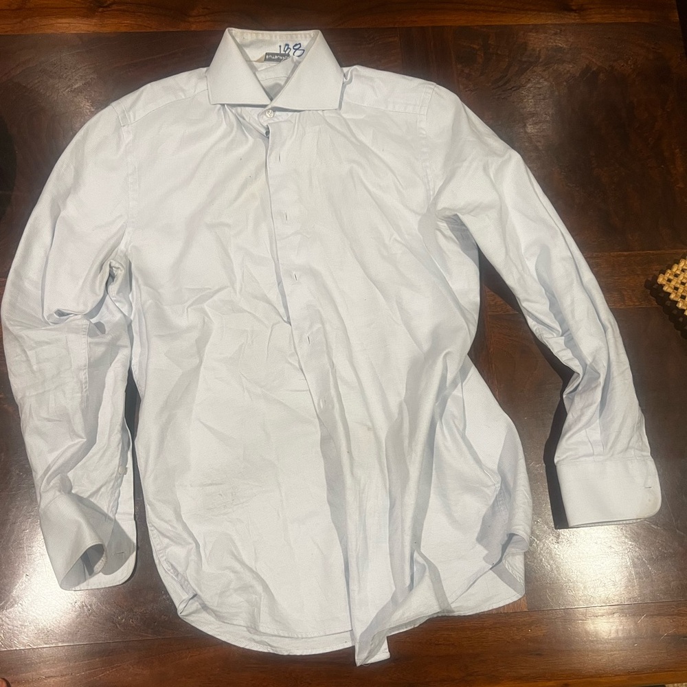 Suitsupply Light blue oxfoord cloth Cotton dress shirt with cutaway collar